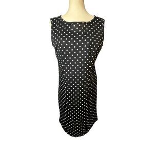 TROVARÈ Black & White Polka dot Sleeveless MIDI Knee Length Round Neck size S\P
